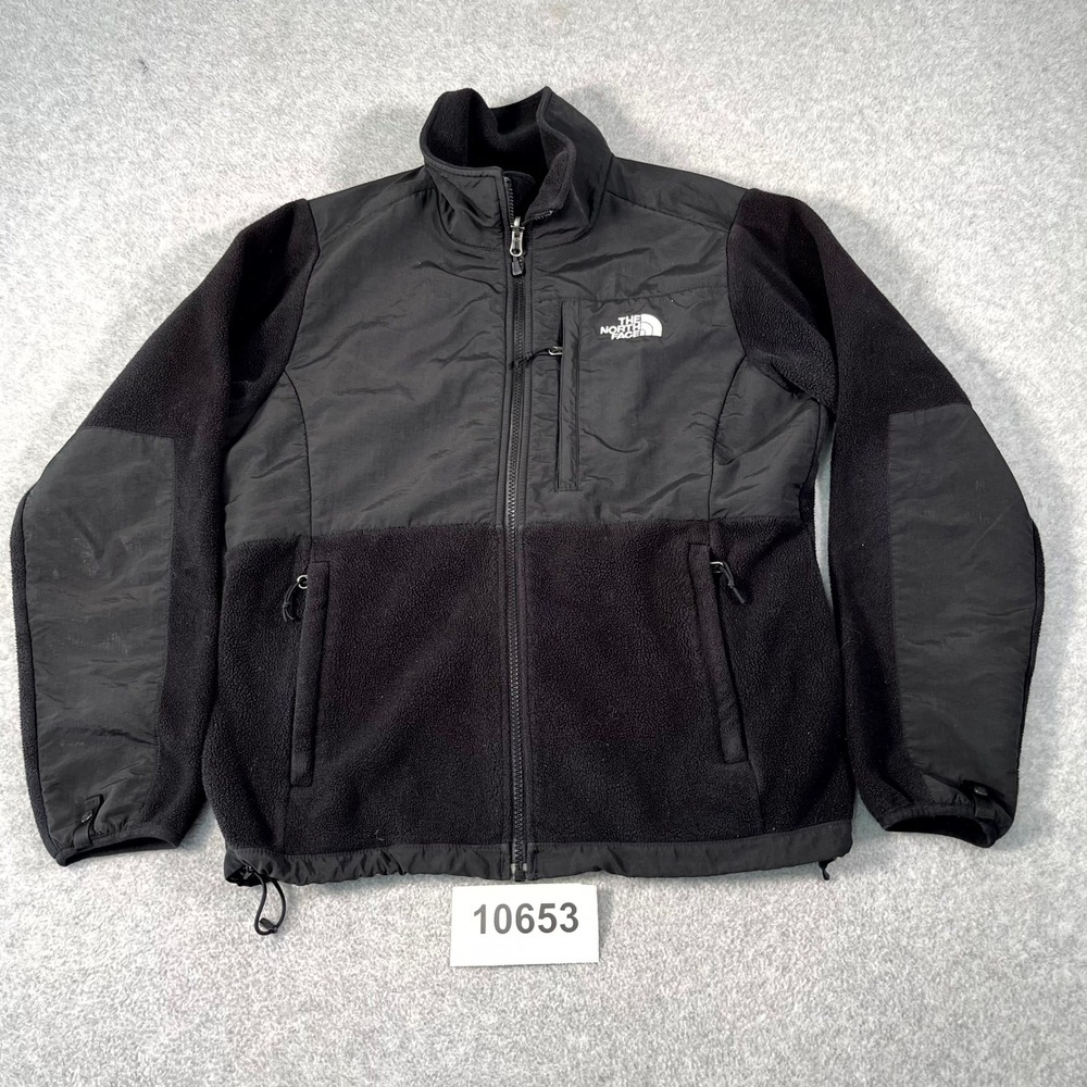 The North Face Polartec Fleece Jacket Womens Medium Black Full Zip Mock Neck